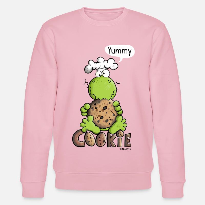 Frosch liebt Cookie - Stanley/Stella Unisex Bio-Sweatshirt CHANGER  - Hellrosa