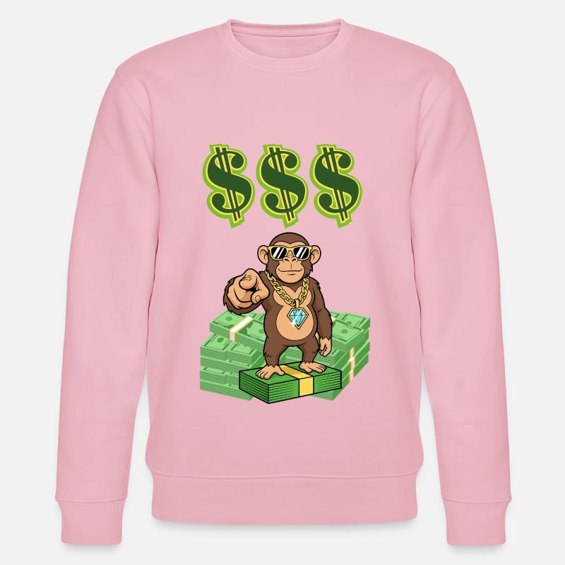 Reicher Affe - Stanley/Stella Unisex Bio-Sweatshirt CHANGER  - Hellrosa