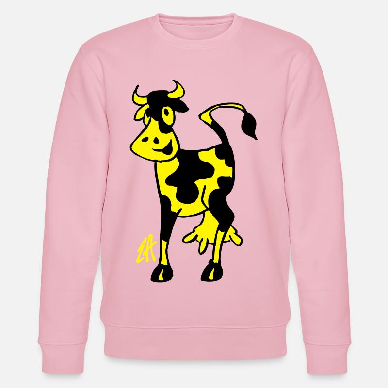 Kuh - Stanley/Stella Unisex Bio-Sweatshirt CHANGER  - Hellrosa