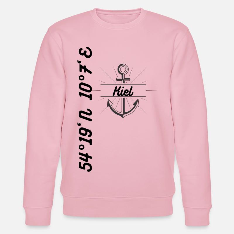 Kiel coordonne Design Maritim - Sweat bio CHANGER Stanley/Stella Unisexe - rose pâle