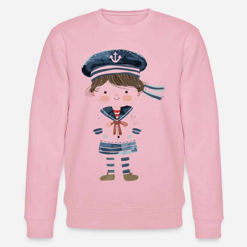 Seglerin Comic Look - Stanley/Stella Unisex Bio-Sweatshirt CHANGER  - Hellrosa