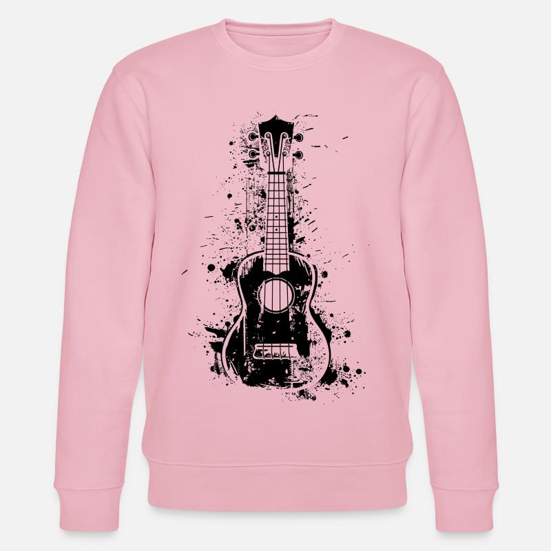 Ukulele Paint Blobs - Stanley/Stella CHANGER Unisex Organic Sweatshirt - cotton pink