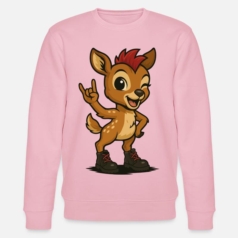 Punk Rock Rehkitz - Stanley/Stella Unisex Bio-Sweatshirt CHANGER  - Hellrosa