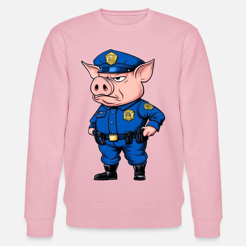 Polizei Schweine - Stanley/Stella Unisex Bio-Sweatshirt CHANGER  - Hellrosa