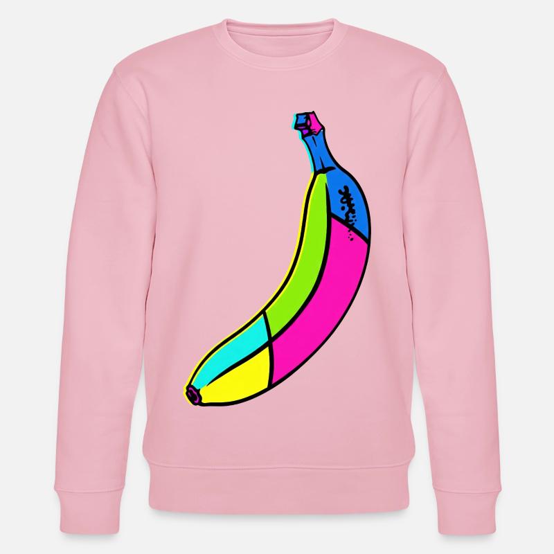 Neon Banane Pop Art Design - Stanley/Stella Unisex Bio-Sweatshirt CHANGER  - Hellrosa