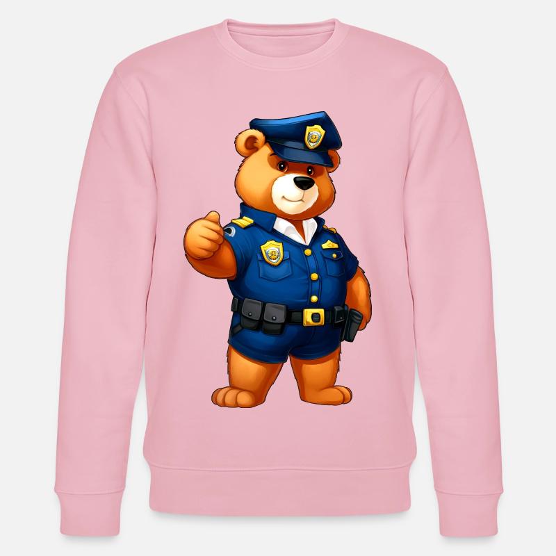 Bären Polizei - Stanley/Stella Unisex Bio-Sweatshirt CHANGER  - Hellrosa