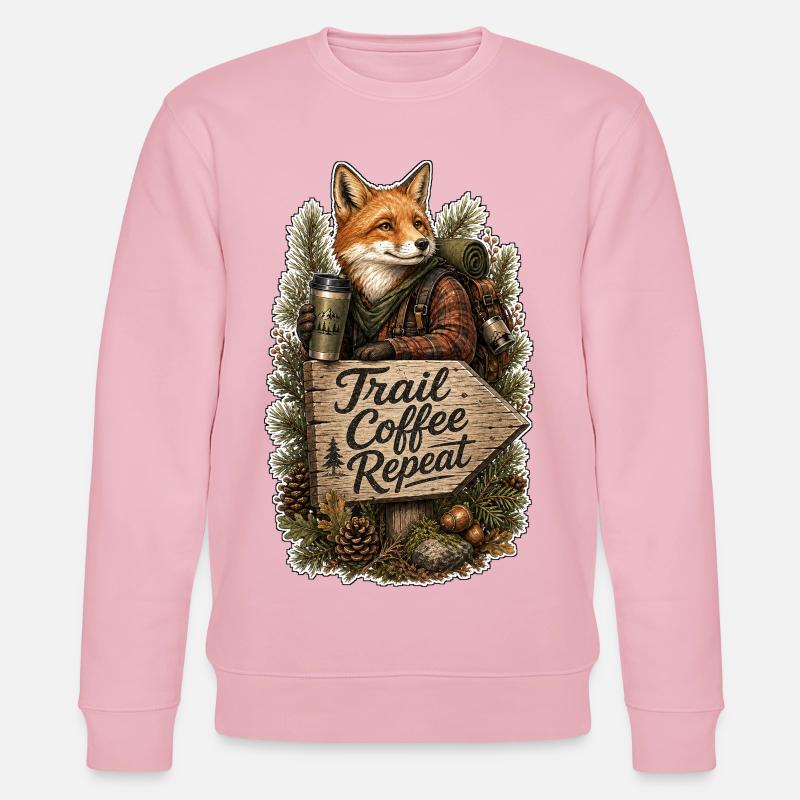 Trail Coffee Repeat Fuchs - Stanley/Stella Unisex Bio-Sweatshirt CHANGER  - Hellrosa
