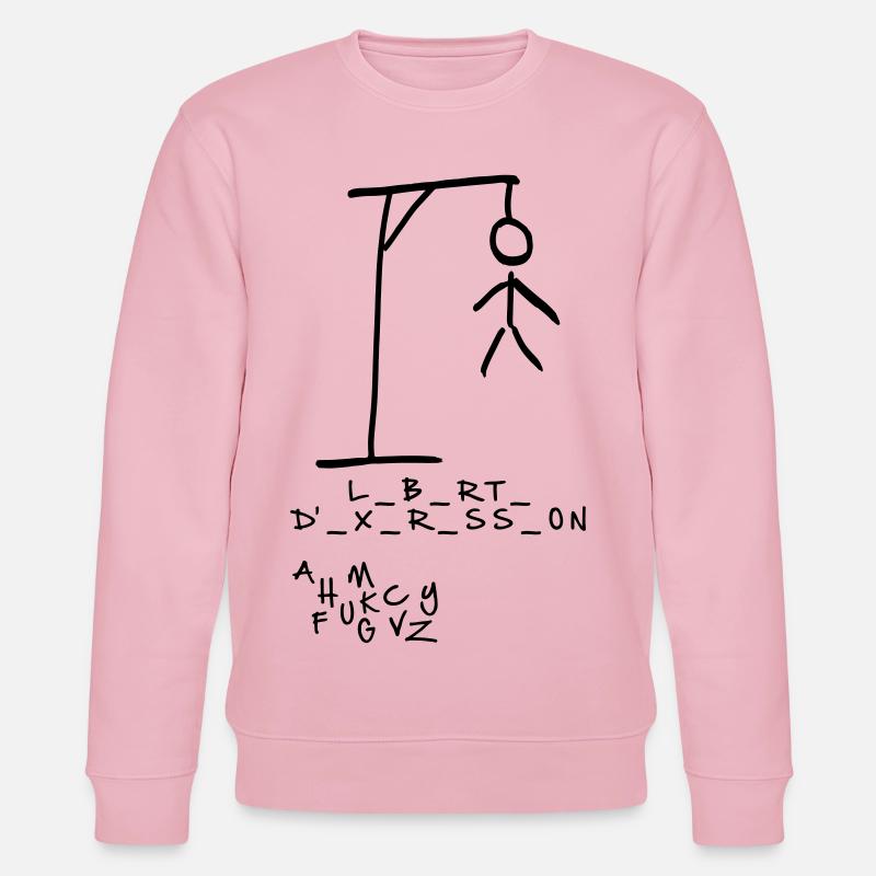 Pendu - Liberté d'expression - Sweat bio CHANGER Stanley/Stella Unisexe - rose pâle