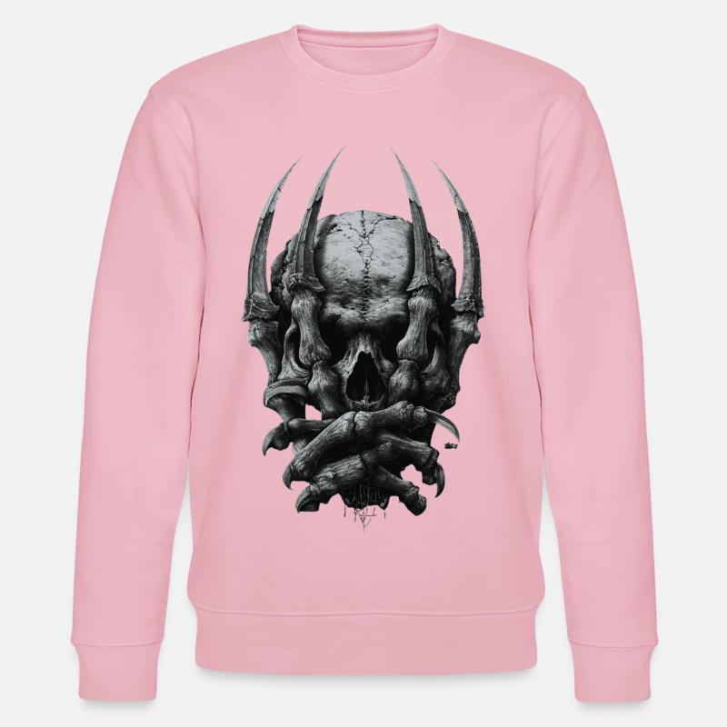 Dark Gothic Schädel  - Stanley/Stella Unisex Bio-Sweatshirt CHANGER  - Hellrosa