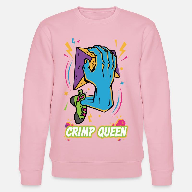 Crimp Queen Kletter-Boulder-Spaß - Stanley/Stella Unisex Bio-Sweatshirt CHANGER  - Hellrosa