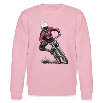 Mountainbike - Stanley/Stella Unisex Bio-Sweatshirt CHANGER  - Hellrosa - Vorne - Jaron (178cm) & Liana (172cm)