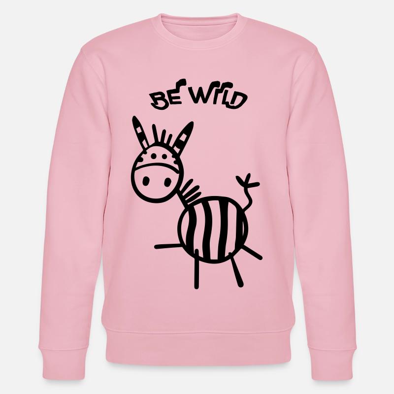 Be Wild Zebra - Stanley/Stella Unisex Bio-Sweatshirt CHANGER  - Hellrosa