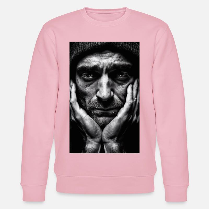 Thinking Guy - Stanley/Stella CHANGER Unisex Organic Sweatshirt - cotton pink
