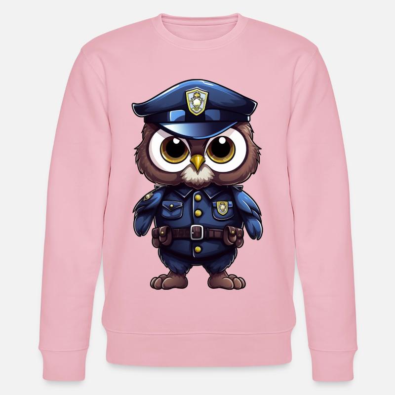 Polizei Eule - Stanley/Stella Unisex Bio-Sweatshirt CHANGER  - Hellrosa