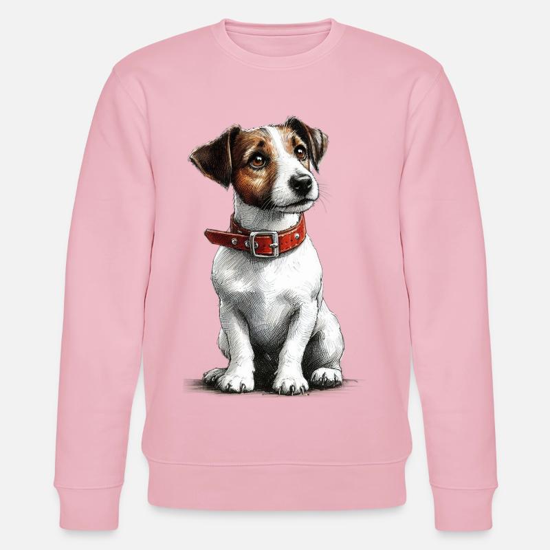 Jack Russel Terrier  - Stanley/Stella Unisex Bio-Sweatshirt CHANGER  - Hellrosa