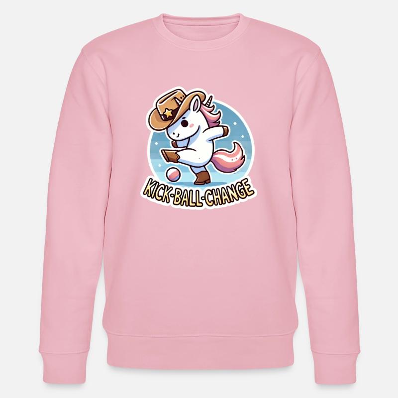 Linedance Einhorn Country - Stanley/Stella Unisex Bio-Sweatshirt CHANGER  - Hellrosa