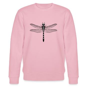 libelle / dragonfly / insekt - Stanley/Stella Unisex Bio-Sweatshirt CHANGER  - Hellrosa - Vorne - Jaron (178cm) & Liana (172cm)