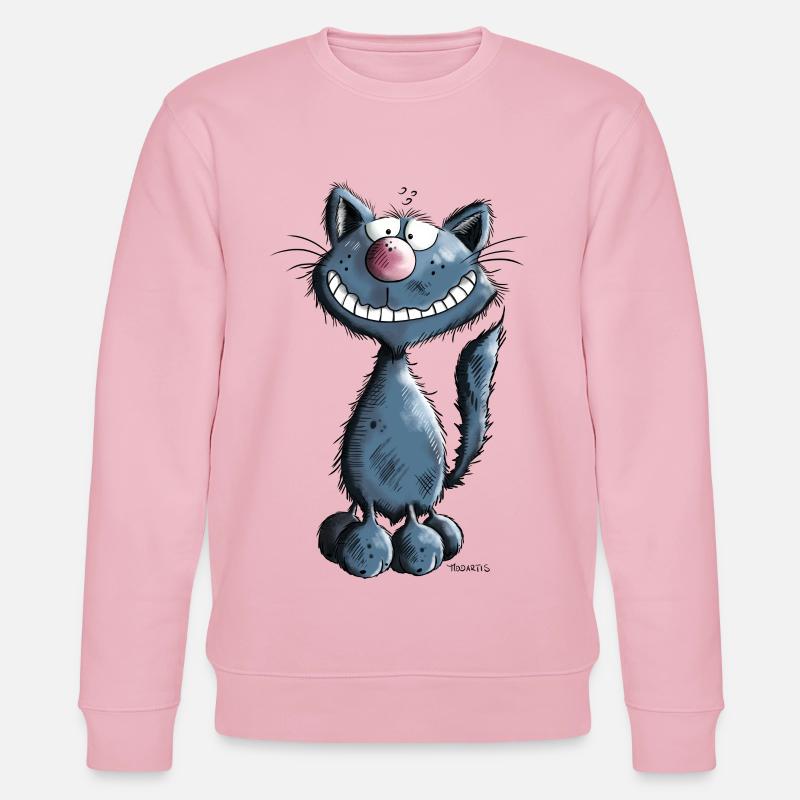 Grinse Katze - Stanley/Stella Unisex Bio-Sweatshirt CHANGER - Hellrosa