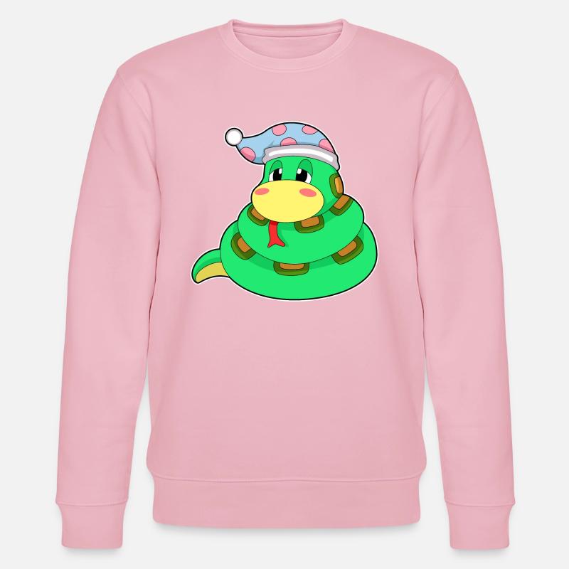 Snake Sleeping Nightcap - Stanley/Stella CHANGER Unisex Organic Sweatshirt - cotton pink