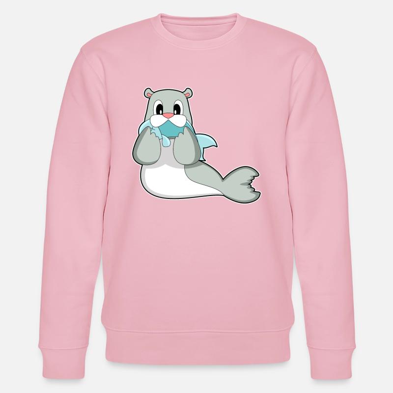 Poisson phoque - Sweat bio CHANGER Stanley/Stella Unisexe - rose pâle