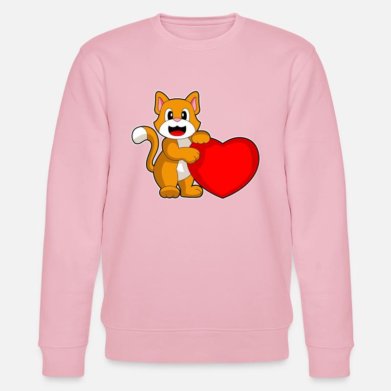 Coeur de chat - Sweat bio CHANGER Stanley/Stella Unisexe - rose pâle