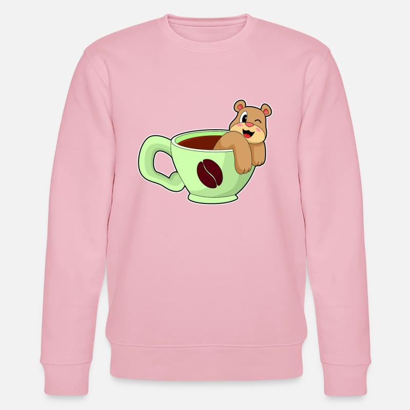 Bear Coffee - Stanley/Stella CHANGER Unisex Organic Sweatshirt - cotton pink