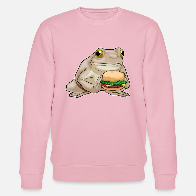 Burger de grenouille - Sweat bio CHANGER Stanley/Stella Unisexe - rose pâle