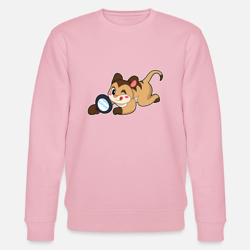 Suricates avec loupe - Sweat bio CHANGER Stanley/Stella Unisexe - rose pâle