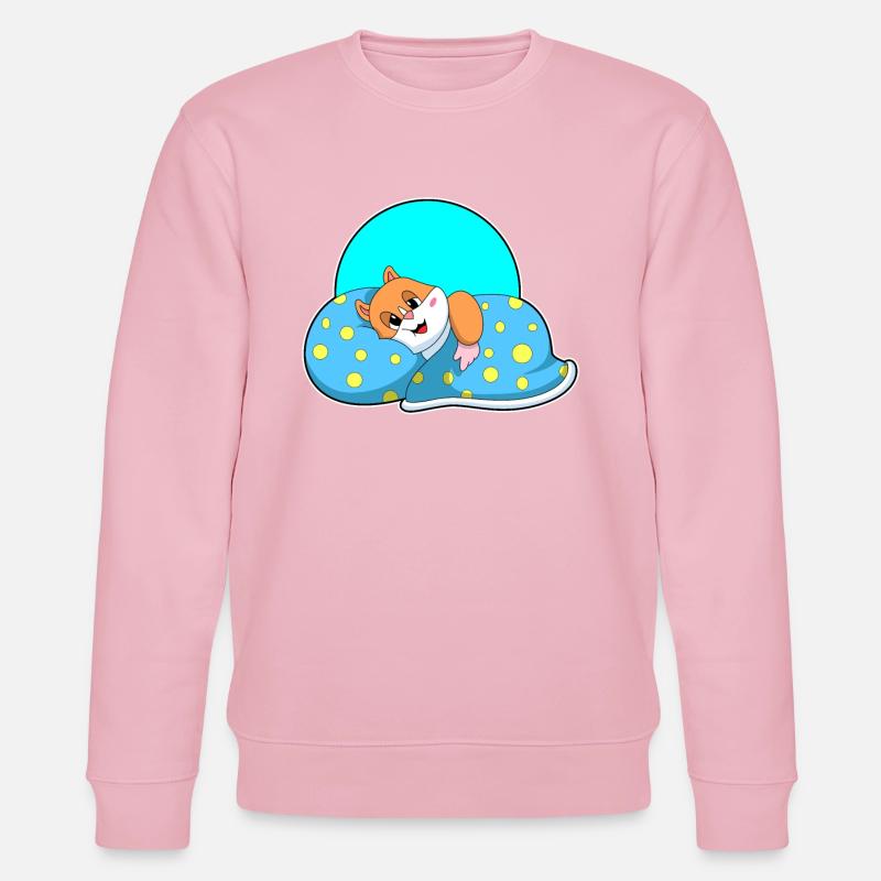 Hamsters sleeping with blankets - Stanley/Stella CHANGER Unisex Organic Sweatshirt - cotton pink