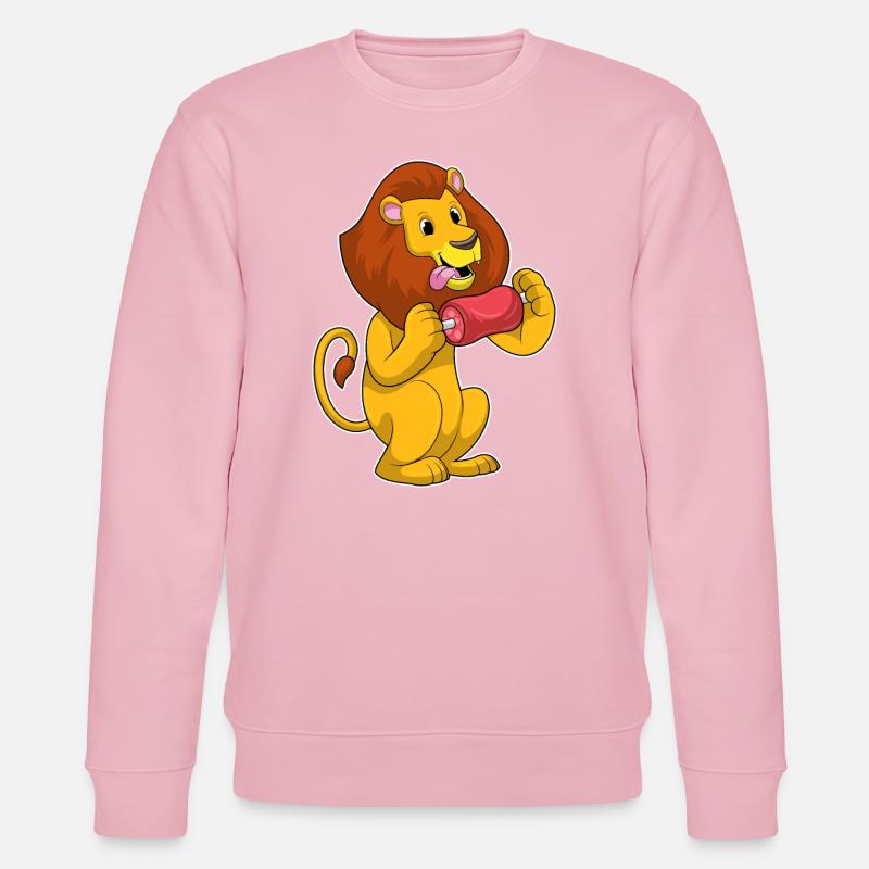 Löwe mit Fleisch - Stanley/Stella Unisex Bio-Sweatshirt CHANGER  - Hellrosa