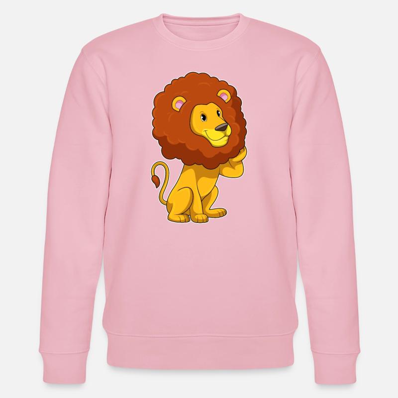Löwe mit Locken - Stanley/Stella Unisex Bio-Sweatshirt CHANGER  - Hellrosa