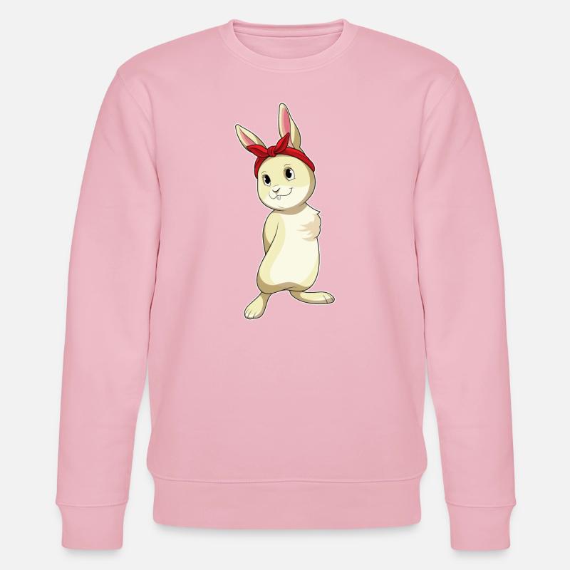Lapin avec boucle - Sweat bio CHANGER Stanley/Stella Unisexe - rose pâle
