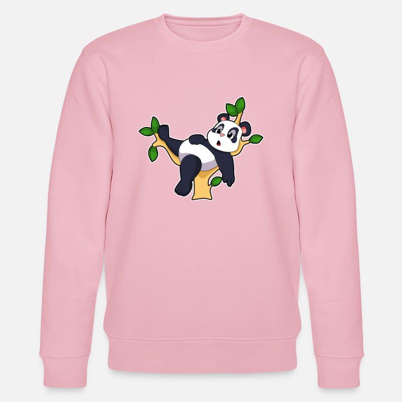 Panda sur arbre - Sweat bio CHANGER Stanley/Stella Unisexe - rose pâle