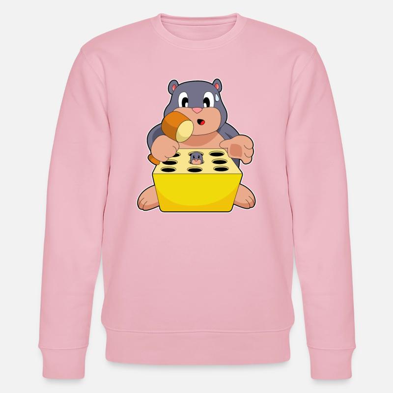 Jeu de taupe - Sweat bio CHANGER Stanley/Stella Unisexe - rose pâle