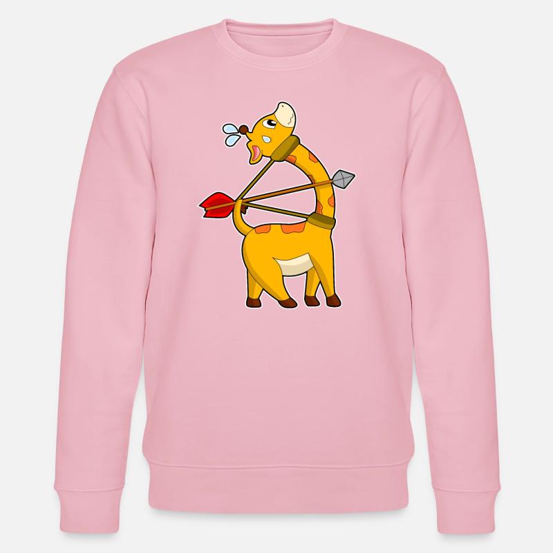 Flèche d’arc d’arc girafe - Sweat bio CHANGER Stanley/Stella Unisexe - rose pâle