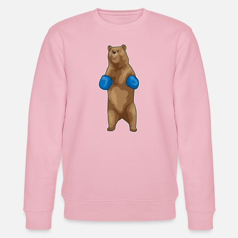 Bär Boxer Boxhandschuhe - Stanley/Stella Unisex Bio-Sweatshirt CHANGER  - Hellrosa