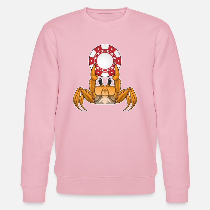 Krabbe Poker Pokerchips - Stanley/Stella Unisex Bio-Sweatshirt CHANGER  - Hellrosa