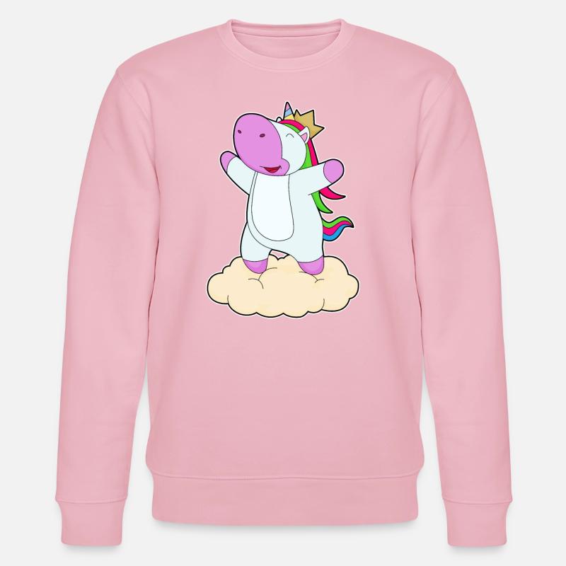 Einhorn Prinz Krone - Stanley/Stella Unisex Bio-Sweatshirt CHANGER  - Hellrosa
