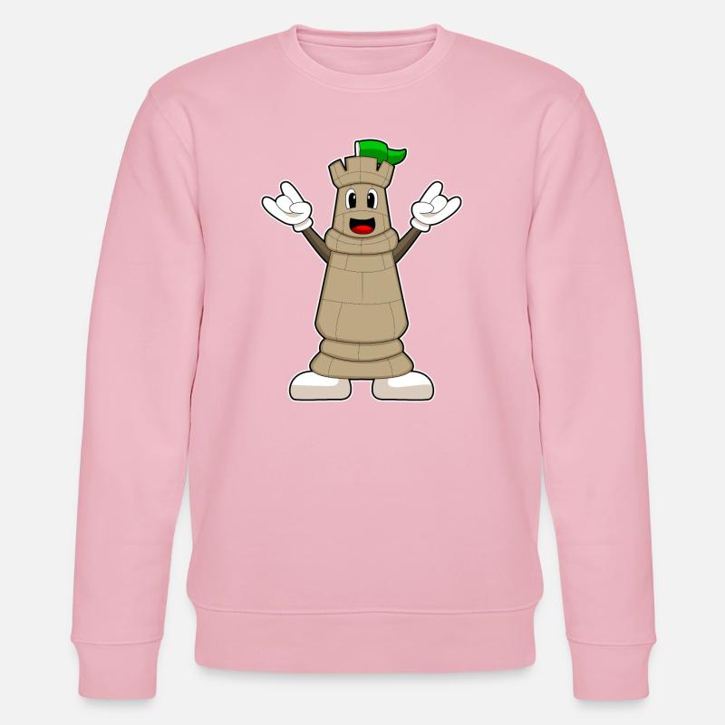 Pièce d’échecs Tour d’échecs - Sweat bio CHANGER Stanley/Stella Unisexe - rose pâle