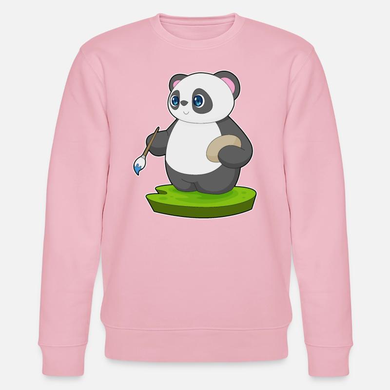 Panda Malen Pinsel - Stanley/Stella Unisex Bio-Sweatshirt CHANGER  - Hellrosa