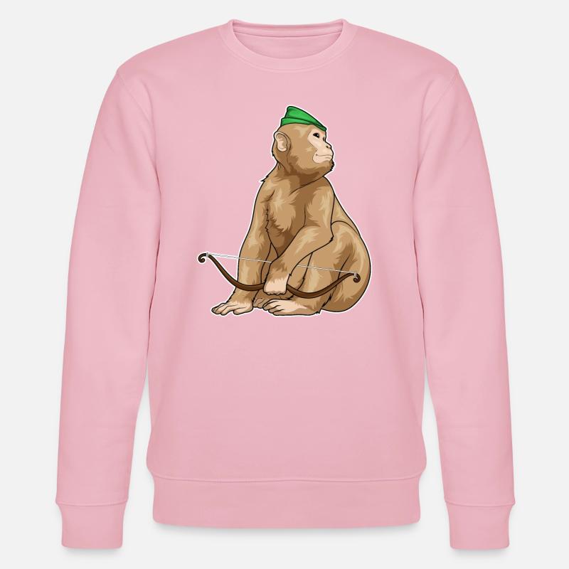 Arc Monkey Archer - Sweat bio CHANGER Stanley/Stella Unisexe - rose pâle