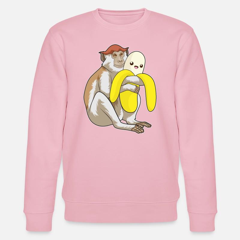 Singe Peluche - Sweat bio CHANGER Stanley/Stella Unisexe - rose pâle
