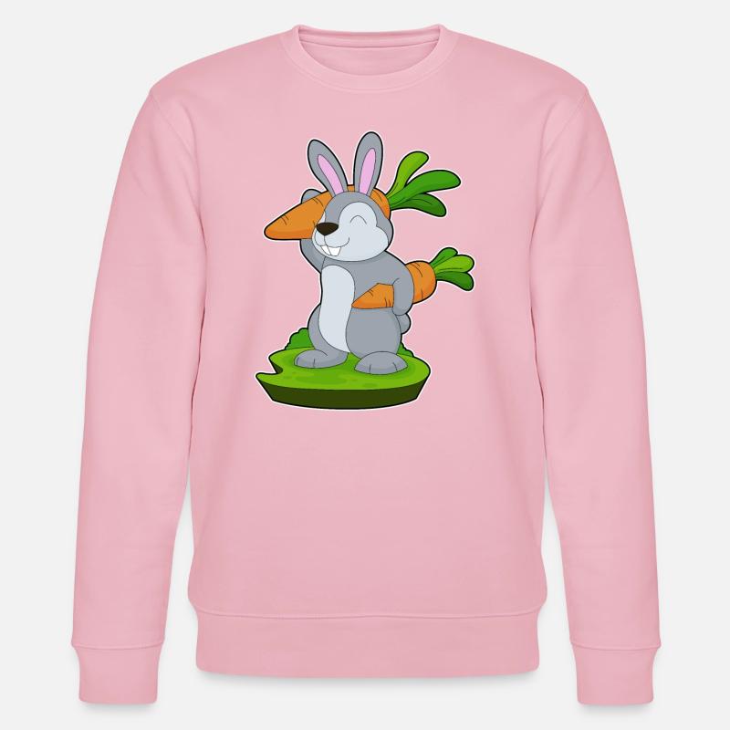 Hase Karotten - Stanley/Stella Unisex Bio-Sweatshirt CHANGER  - Hellrosa