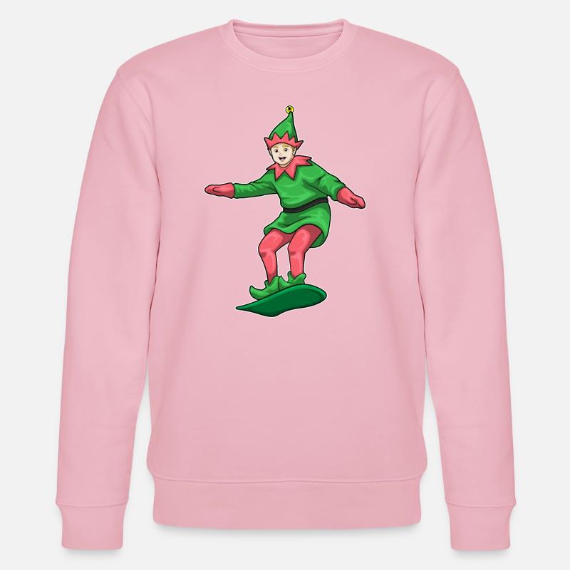 Snowboard de Noël elfique - Sweat bio CHANGER Stanley/Stella Unisexe - rose pâle