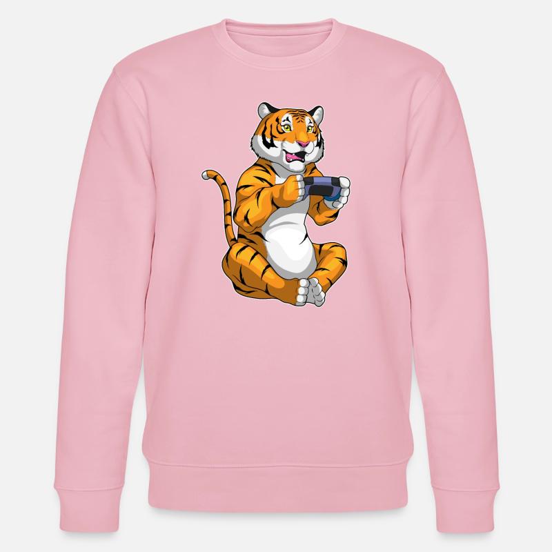 Tiger Gamer Controller - Stanley/Stella Unisex Bio-Sweatshirt CHANGER - Hellrosa