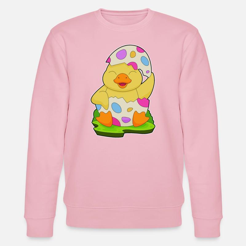 Duck Easter Easter Egg - Stanley/Stella CHANGER Unisex Organic Sweatshirt - cotton pink