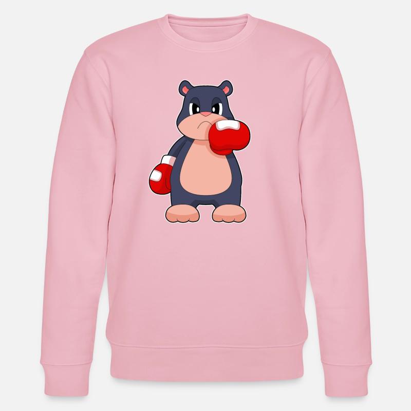 Maulwurf Boxer Boxhandschuhe Boxen - Stanley/Stella Unisex Bio-Sweatshirt CHANGER  - Hellrosa