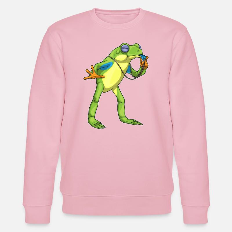 Sifflet d’arbitre Frog - Sweat bio CHANGER Stanley/Stella Unisexe - rose pâle