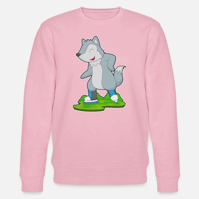 Wolf Inline skating Rollschuhe - Stanley/Stella Unisex Bio-Sweatshirt CHANGER - Hellrosa