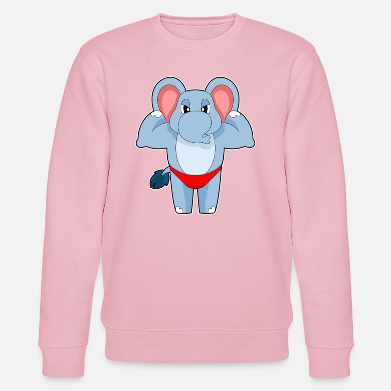 Elephant Bodybuilder Musculation - Sweat bio CHANGER Stanley/Stella Unisexe - rose pâle
